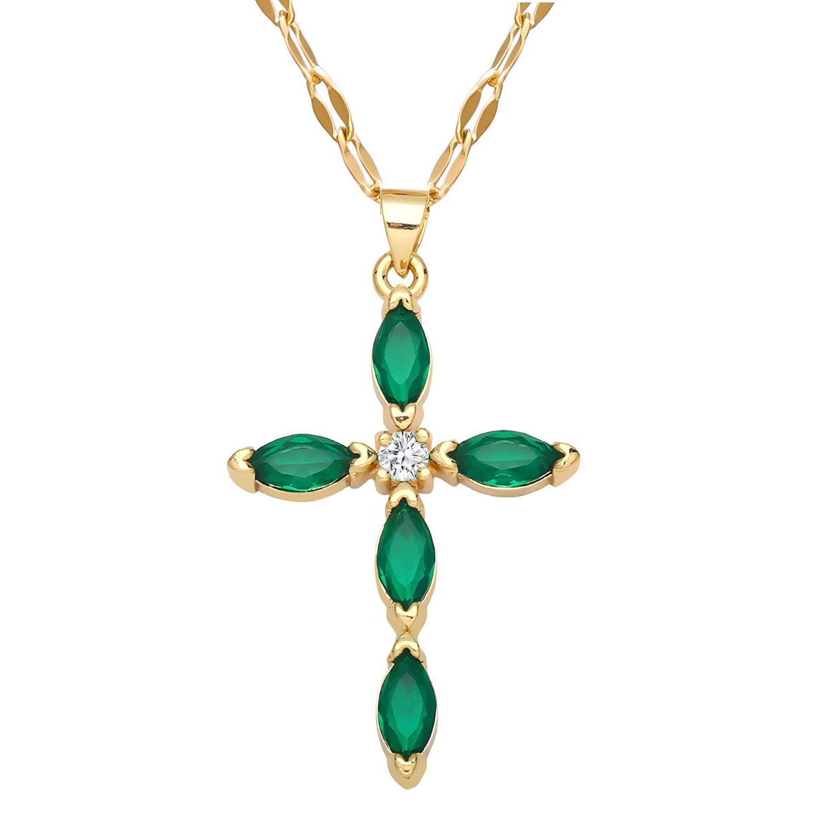 18K gold plated  Crosses necklace, Intensity