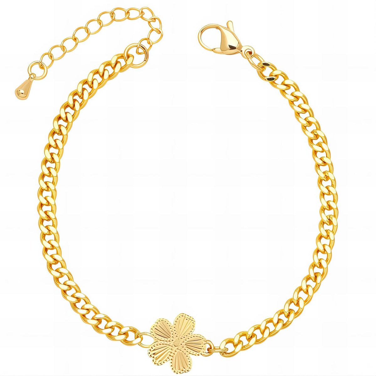 18K gold plated Stainless steel  Flower bracelet, Intensity