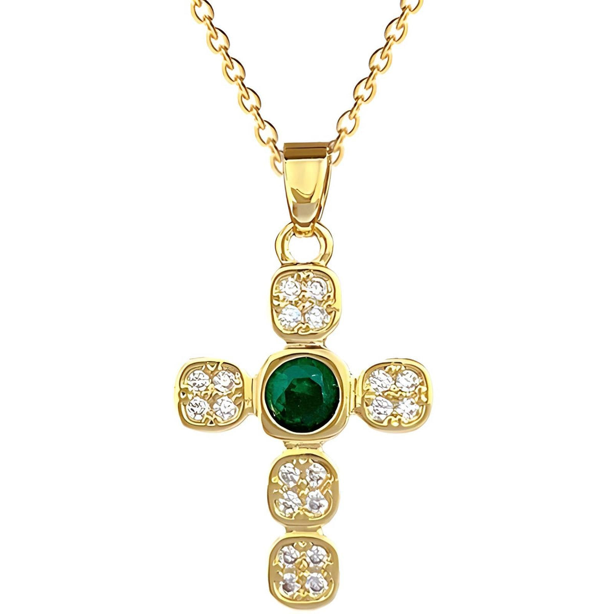 18K gold plated  Crosses necklace, Intensity