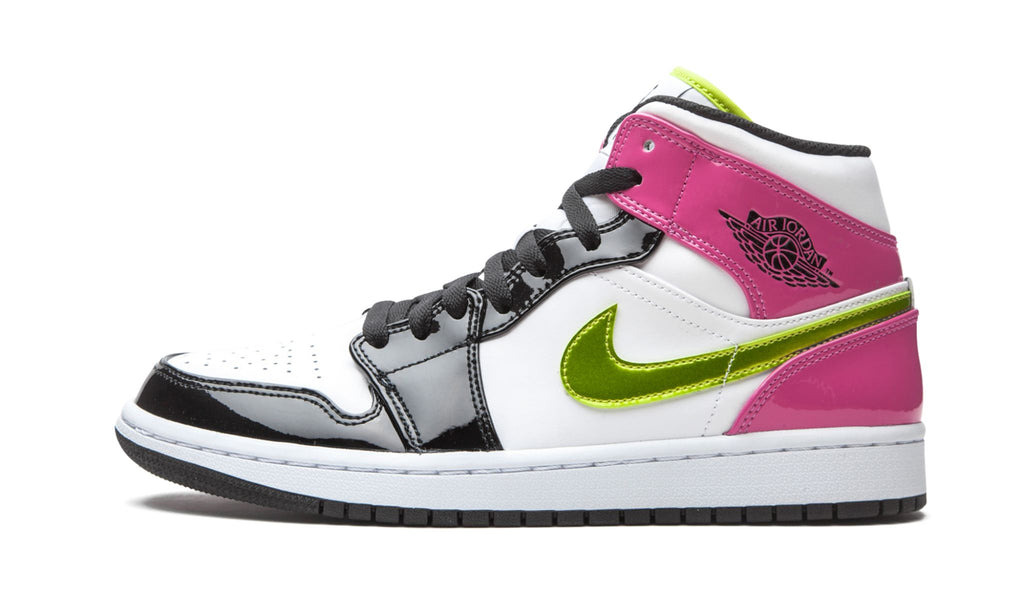 Air Jordan 1 Mid SE Cyber / Active Fuchsia Sneakers