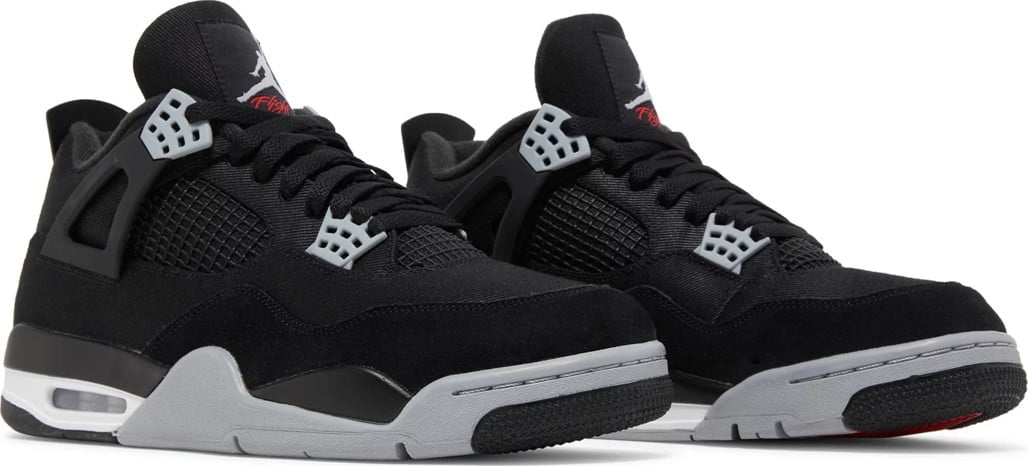 Jordan 4 Retro Black Canvas (GS) Sneakers