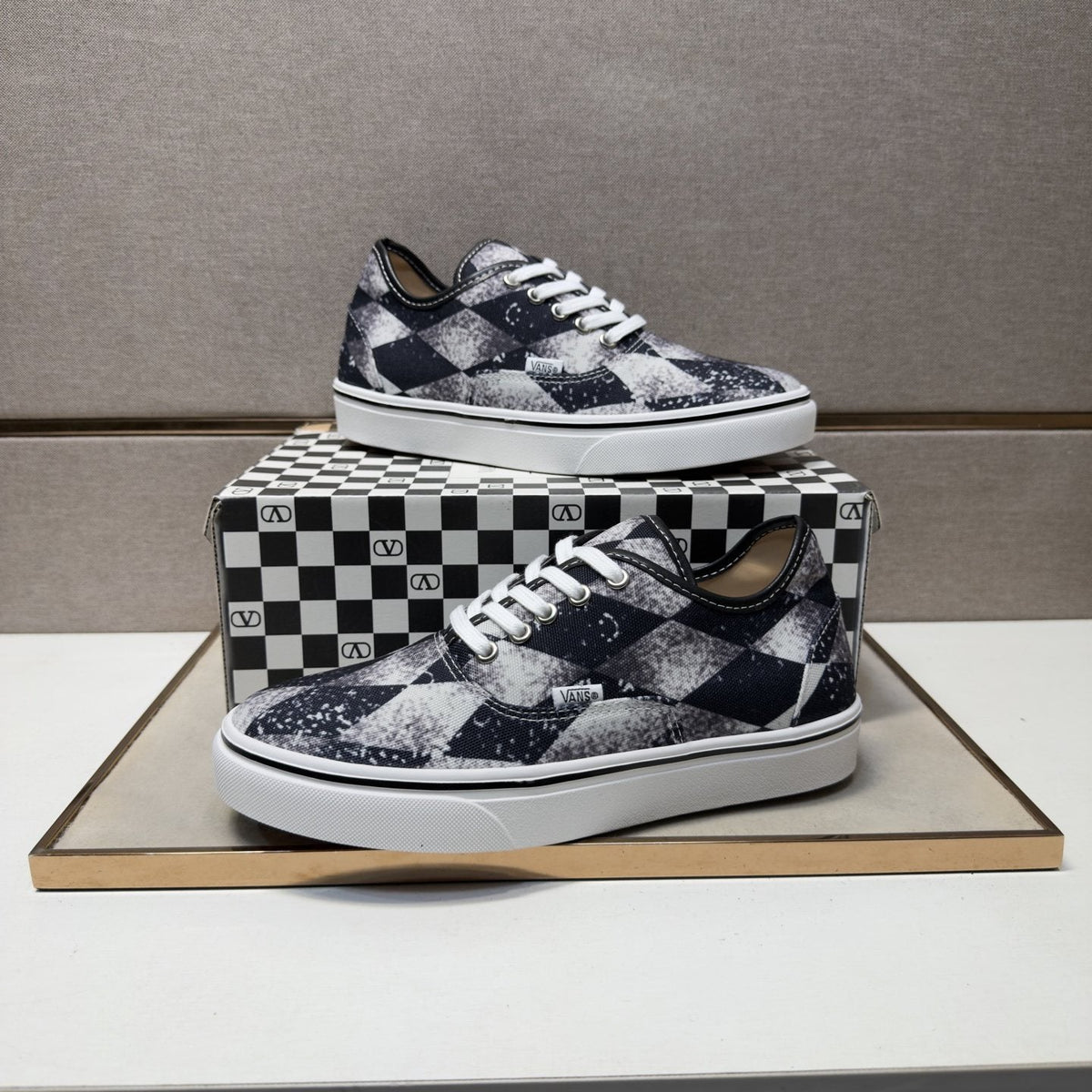 Vans Geometric Patchwork Low-Top Sneakers — front